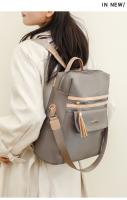 Mochila De Trabajo ligera para mujer, morral de viaje informal, resistente al agua, color negro y rosa - details 7