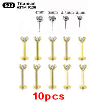 Pendientes pequeños de titanio g23 para mujer, joyería corporal, labret de piercing, 20/18/16g, 10 Uds., venta al por mayor - details 2