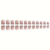 Uñas postizas de color rosa desnudo de alta calidad, longitud larga, ultraflexibles, punta blanca - details 7