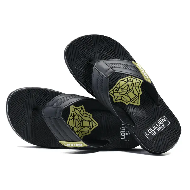 Nuevas chanclas de hombre de alta gama, casuales, con puntera cerrada, zapatillas de hombre, antideslizantes, sandalias de playa. - 1