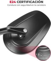 Espejo Manillar Universal para Motocicleta Plegable Giratorio de 360 ° - details 0