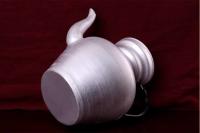 Té de mantequilla, hervidor de agua respetuoso de estilo étnico tibetano espesado de aluminio, tetera de aceite de mantequilla, color plateado - details 10