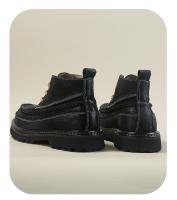 Cuero de vaca retro casual botas cortas de caña alta tendencia a juego de colores zapatos de cuero botas de herramientas - details 5