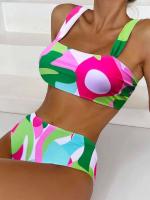 Bikini de cintura alta, Tre 2025 para mujer, conjunto de Bikini Bandeau Sexy para mujer, Tre de natación de playa brasileño para mujer - details 14