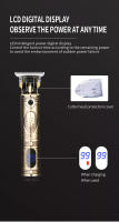Kemei-cortadora de pelo inalámbrica T9 recargable, afeitadora de barba, herramienta profesional de estilo de cabello para hombres, barbería, esqueleto - details 6