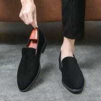 2024 zapatos puntiagudos ocasionales del negocio de los hombres del cuero del ante de la oficina del nuevo producto Chaussures Homme Cuir - details 10