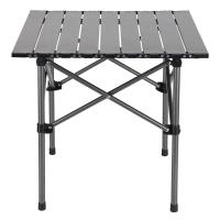 Mesa plegable de exterior con bolsillo de malla, mesa metálica portátil para viajar, adecuada para camping, pesca, etc. - details 12