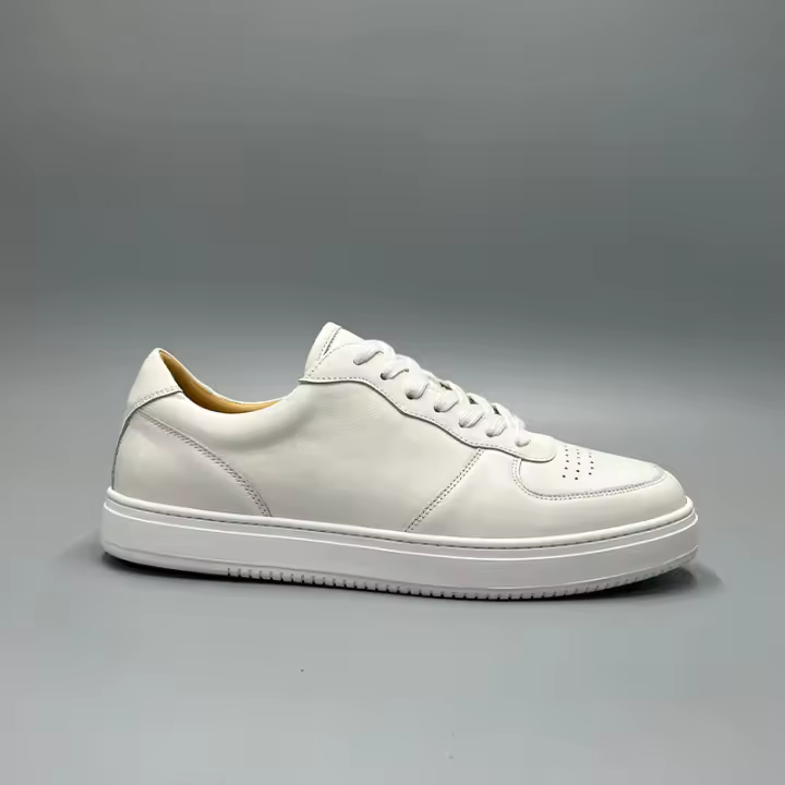 Zapatos deportivos y de ocio versátiles de cuero vacuno de primera capa retro de alta gama - 1