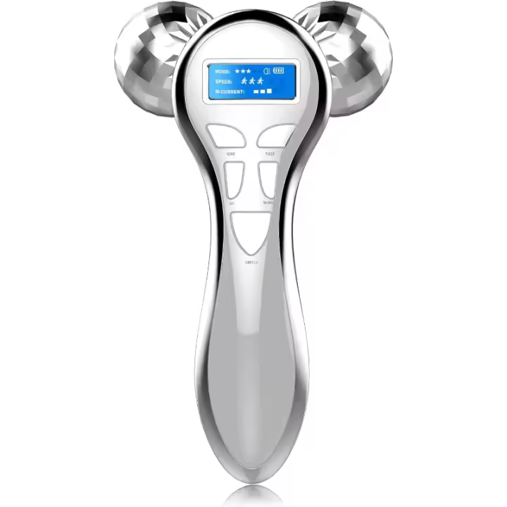 Masajeador Facial de Microcorriente 4D AEVYVKV Rodillo Eléctrico Recargable para Estiramiento Facial, Masaje de Brazos y Piernas - 1