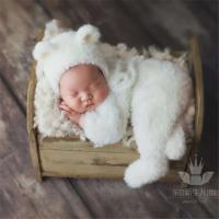 Ropa de Bebé Hecha a Mano con Estampado de Lobo y Cachorro Ropa de Peluche de Oso de Crochet para Recién Nacidos Suministros de Fotografía - details 14