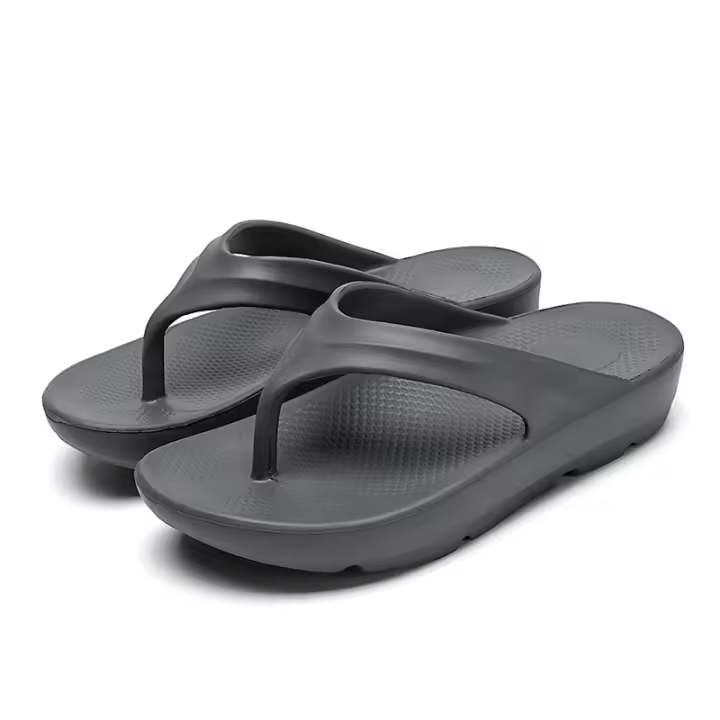 Pareja Casual Versátil Premium Simple Fondo Grueso Alto Elástico Chanclas Zapatillas Playa - 1