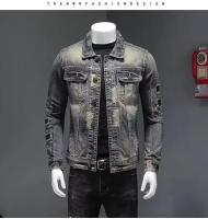 Chaqueta vaquera para hombre, chaqueta retro ajustada, chaqueta fresca y cálida a prueba de viento, ropa deportiva informal para exteriores, ropa para la temporada de primavera y otoño e invierno - details 4