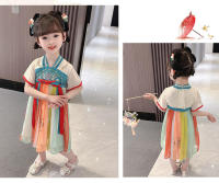 77187 Hanfu verano Ru falda niñas Tang estilo chino Han Element vestido súper inmortal para niños - details 4
