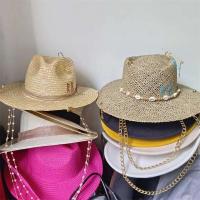 Cadena de perlas DIY corona cóncava nueva letra coreana playa hombres y mujeres sombrero punk color caramelo sol - details 4