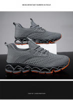 Zapatillas de deporte de moda para hombre, zapatos deportivos informales de moda con parte superior baja y parte inferior suave, zapatos para correr transpirables de malla - details 11