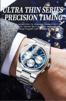 Reloj de Piloto de Lujo Premium Automático, Funcional Multifuncional, Resistente al Agua, Correa de Cuero Accesorio de Moda para Hombres - details 0
