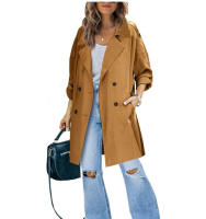 Chaqueta cortavientos informal de manga larga para mujer, ropa holgada de longitud media, 2024 - details 1