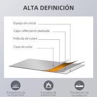 Espejo de Pared Grande de Madera Estilo Moderno 45x125 cm Ideal para Sala de Estar, Dormitorio, Entrada - details 3