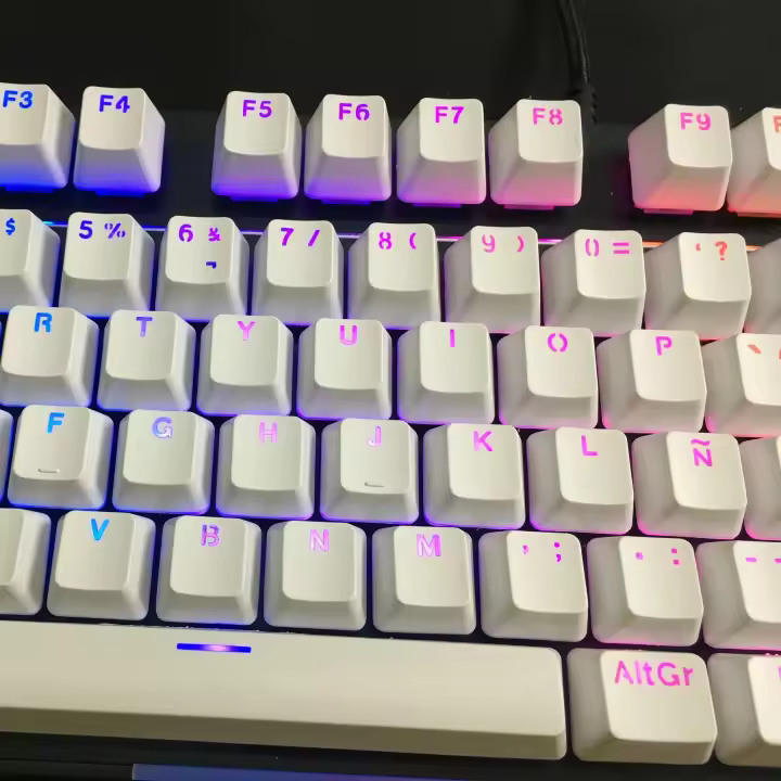 Diseño único de cubierta de teclado en España, teclas semitransparentes moldeadas por inyección con material de tecla ABS 105 de doble color - 1