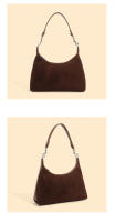 Bolso de cuero de vaca de gamuza, bolso tote de alta calidad, gran capacidad, bolso de hombro de cuero genuino para viajeros - details 17