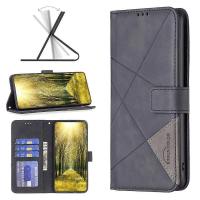 Para HMD Pulse Pro Funda de cuero para teléfono tipo billetera Línea geométrica - details 1