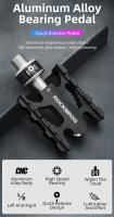Pedales de Bicicleta ROCKBROS Mtb de Liberación Rápida CNC a Prueba de Lluvia Sello de Rodamiento de 8.2cm Amplio Antideslizante Cromo Molibdeno Material de Aleación de Aluminio CNC para Carretera - details 0