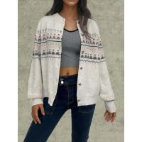 Punto para mujer cuello redondo manga larga suelta casual t - details 2