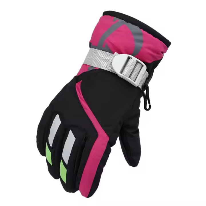 Guantes de esquí cálidos para niños de 4 a 7 años, manoplas gruesas antideslizantes, impermeables, a prueba de viento, para Snowboard y nieve - 1