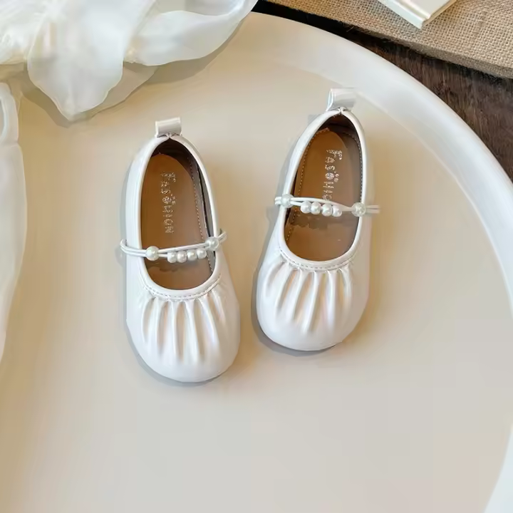 Zapatos de cuero para niñas, zapatillas versátiles antideslizantes, suaves y cómodas, estilo coreano, novedad de otoño, 2024 - 1