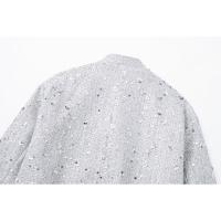 BUNO-Chaqueta Bomber con Lentejuelas para Mujer Otoño Nuevo Cuello Redondo Manga Larga Bolsillo con Solapa Lentejuelas Hilos Metálicos Decorados Estiramiento Interior Dobladillo Chaqueta Abrigo Mujer Ropa De Abrigo Elegante - details 12