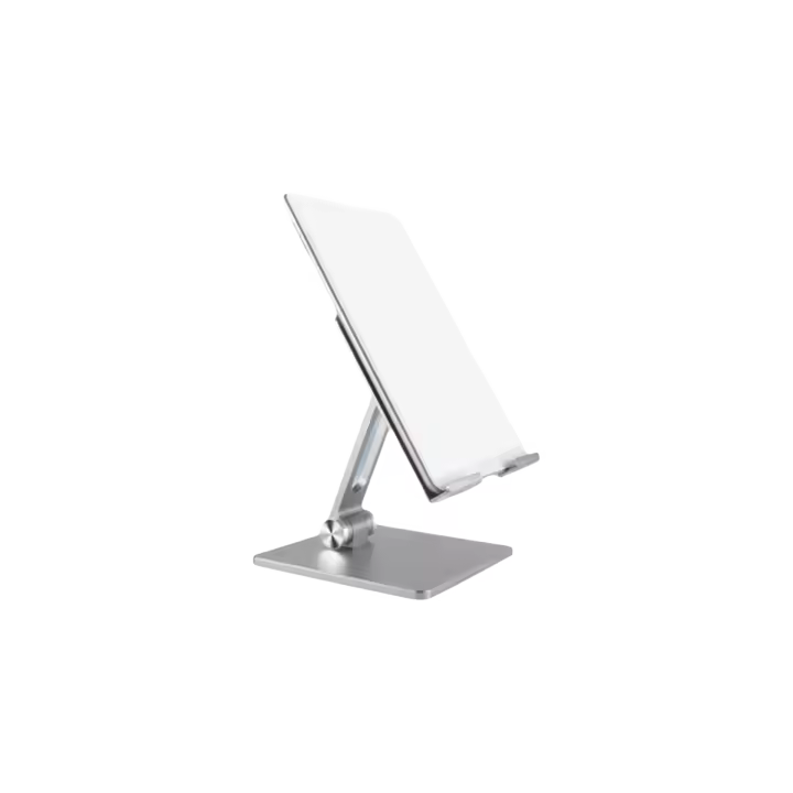 Soporte de Teléfono Portátil de Aleación de Aluminio para Smartphone y Tableta Soporte de Metal de Escritorio para Celular Pad Tablet-Plata Normal Goods Hecho en China - 1