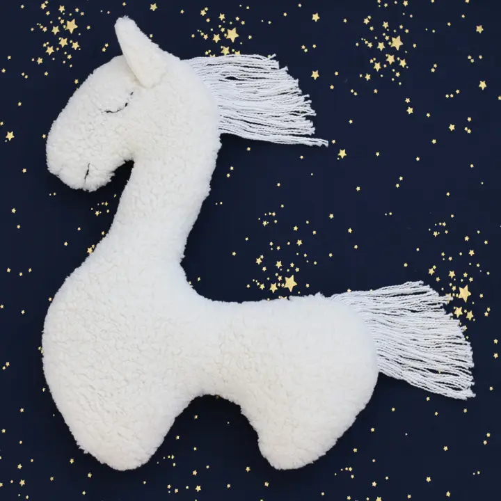 Accesorios de fotografía para bebé, almohada suave para posar, bonito poni blanco, accesorio para fotos de bebé recién nacido, accesorios de recuerdo de crecimiento - 1