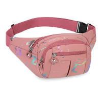 Riñonera de tres capas con solapa para mujer, bolso de pecho a la moda para deportes al aire libre, bolso de cintura con estampado de letras, bolsos cruzados de hombro para niñas - details 11