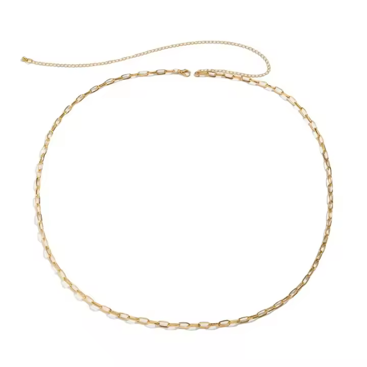 Cadenas de vientre de hip hop para mujer, Color dorado y plateado, Metal, vacaciones, playa, Bikini, cintura, cadena corporal, joyería, accesorio versátil, regalo - 1