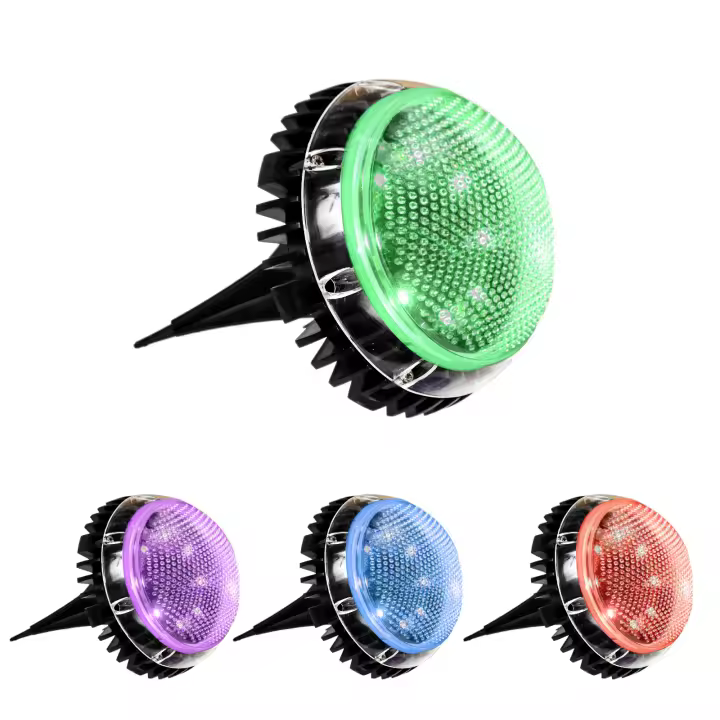 4pcs Luces de Suelo Solar de 8LED para Jardín Patio Césped - 1