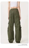 Pantalones de jogging apilados al aire libre para hombres y mujeres de carga universal para hombres, pantalones casuales sueltos de hip-hop con múltiples bolsillos - details 6