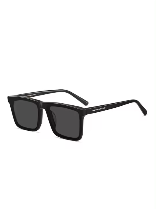 Gafas de sol polarizadas cuadradas para hombre 2024, decoloración, conducción, gafas de sol polarizadas, tonos negros de alta calidad - 1