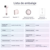 ANLAN Secador de Cabello de Alta Velocidad Cuidado del Cabello de Iones Negativos de 100 Millones (rosa) - details 8