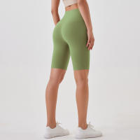 Hamidou-pantalones cortos de Yoga para mujer, mallas deportivas transpirables, de cintura alta, para entrenamiento y gimnasio - details 6