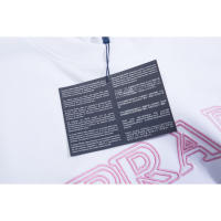 Las mejores camisas casuales básicas de moda de verano, camisetas holgadas de algodón puro para hombres y nuevas camisas de manga corta para parejas con estampados de logotipos en la parte delantera. - details 4
