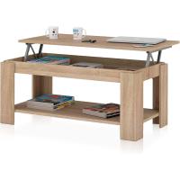 Mesa Centro con Revistero Elegante Acabado en Blanco Artik Medidas: 102 cm (Largo) x 43/54 cm (Alto) x 50 cm (Fondo) - details 8