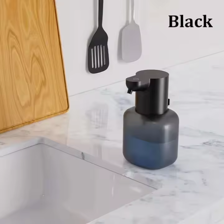 Dispensador de jabón con sensor inteligente, desinfectante de manos ES/gel sin contacto, carga USB, resistente al agua, montado en la pared, 500ml - 1