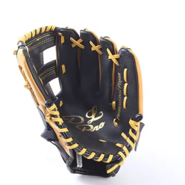 Guantes de béisbol profesionales para jóvenes y adultos, manoplas de cuero genuino para entrenamiento de Softball, 11,5/12,5 pulgadas - 1