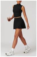 Conjunto de Falda de Yoga para Mujer Ropa Deportiva de Entrenamiento Traje de Gimnasio - details 14