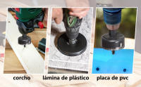 Conjunto de discos de taladro de tamaño variable 19PCS con 13 piezas de discos de taladro de propósito general 19mm-127mm mandrilos y llaves hexagonales en caja de almacenamiento ideal para madera tablero de gispo tablero de PVC - details 4
