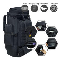 Mochila de senderismo de 80L, bolsa impermeable al aire libre, estilo táctico militar, multifuncional para acampar y montar - details 12