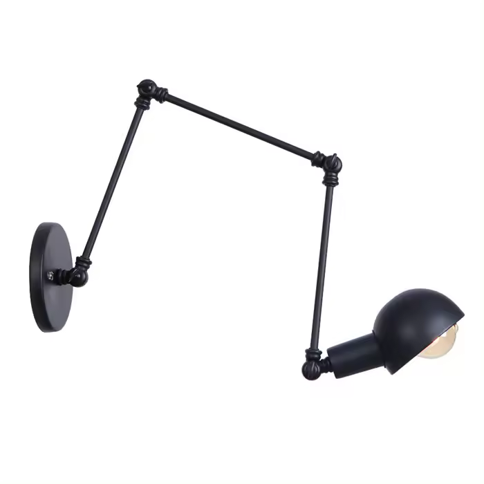 Candelabro Vintage montado en la pared, luz de lectura de cabecera, lámpara de pared negra, sala de estar, vestíbulo, iluminación del hogar, candelabros de pared rústicos - 1