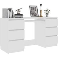 Escritorio Mesa Trabajo Estudio Muebles de Oficina Despacho Ordenador Decoración Capacidad de Almacenamiento de Madera Contrachapada Roble - details 48