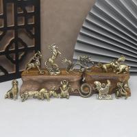 Estatuillas de latón del zodiaco chino 12, año Lunar del Dragón 2024, conejo, Tigre, caballo, Animal, Hada, decoración del hogar, adornos en miniatura - details 0