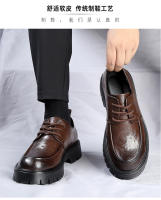 Nueva plataforma de moda, zapatos casuales, zapatos de cuero de punta grande para hombres de negocios británicos, cuero genuino - details 6
